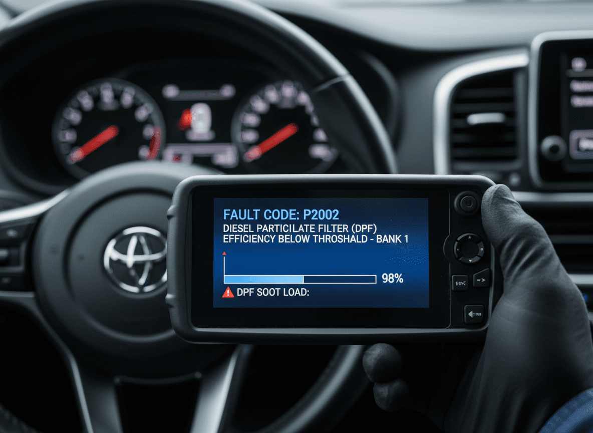 Blocked diesel particulate filter causing reduced engine performance